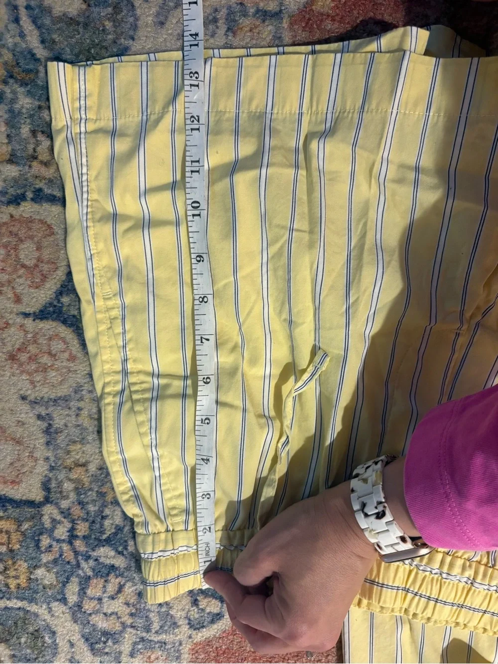 GAP Yellow Striped big shirt and poplin shorts set
